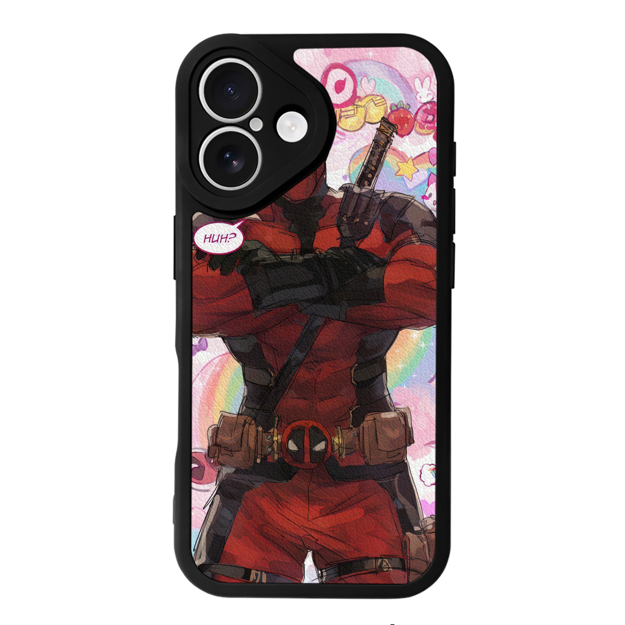 （画像用） Deadpool デッドプール 【iPhone 16シリーズ対応】シリコンスマホケース（レザー調） 材質：シリコン